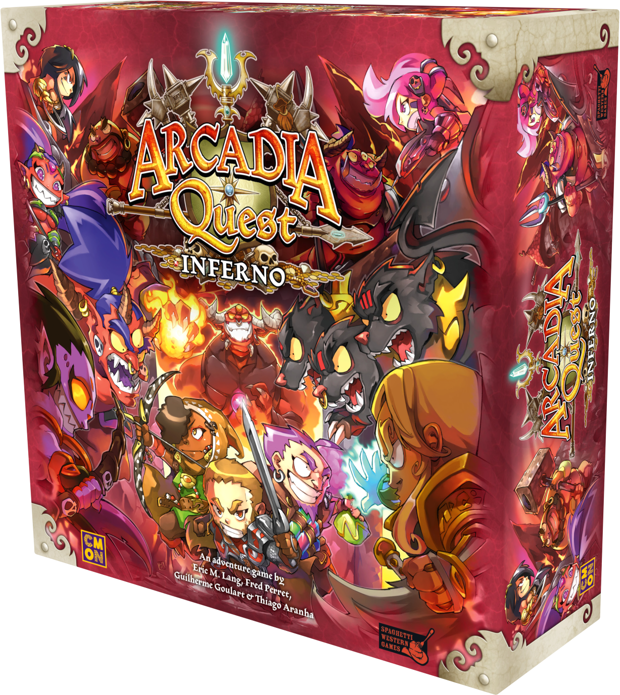 Квест инферно. Игра Arcadia Quest. Arcadia Quest Inferno. Arcadia Quest настольная игра. Инферно настольная игра.